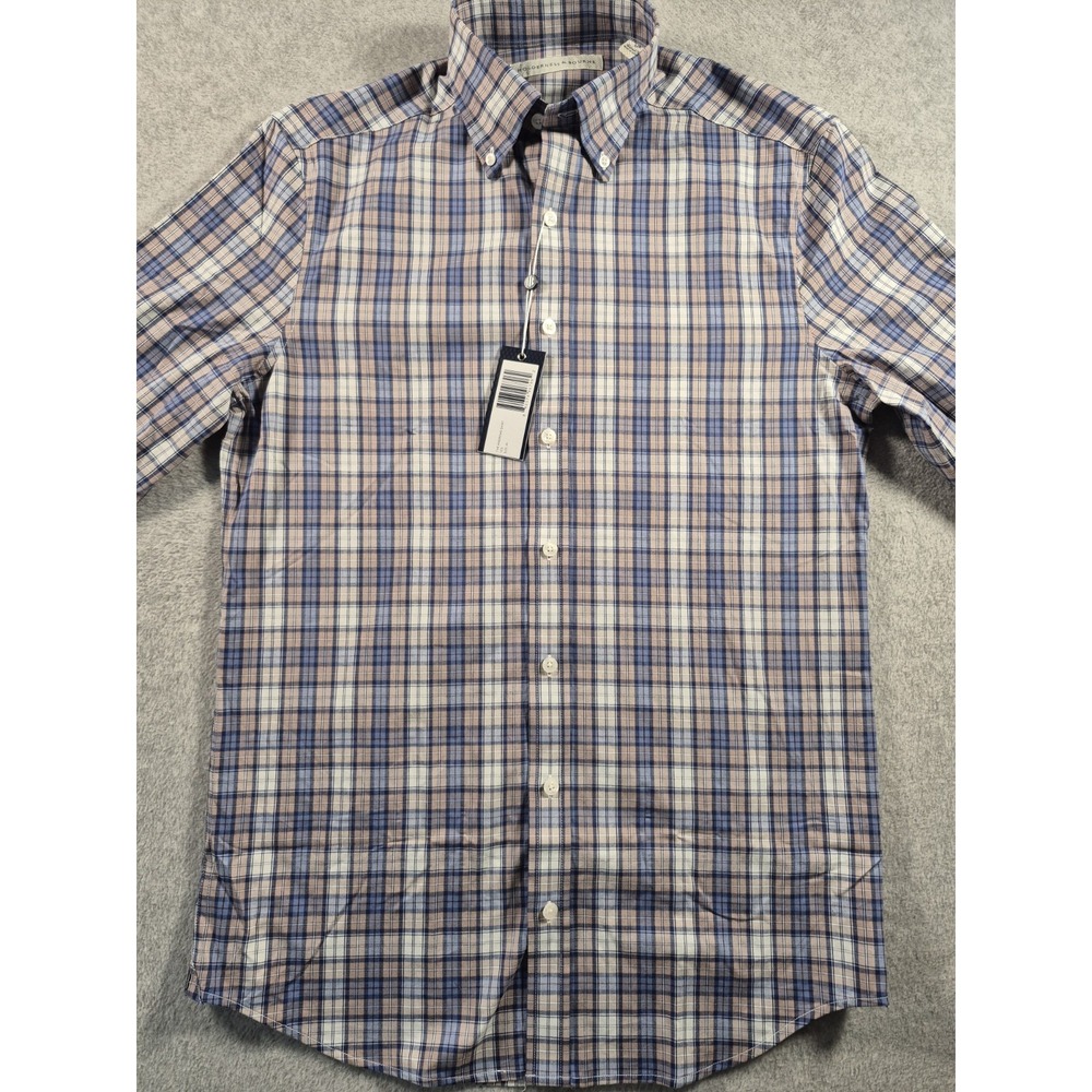 Holderness & Bourne Shirt Mens Medium The Andrews Tailored Fit Stretch Plaid - Picture 2 of 7